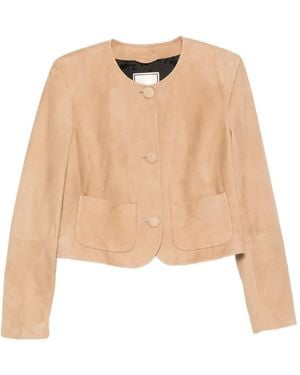 Tagliatore Betta Button-Up Cropped Jacket - Natural