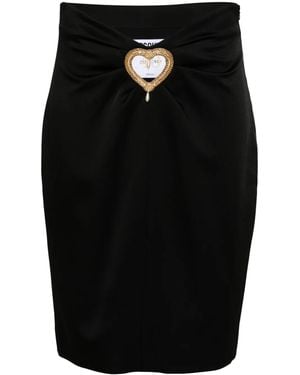 Moschino Heart Cut-Out Mini Skirt - Black