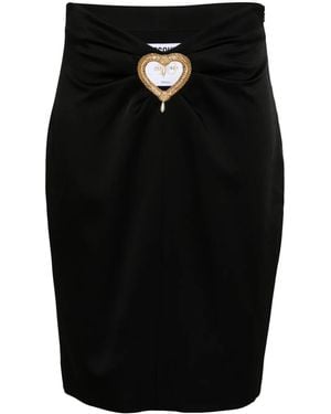 Moschino Heart Cut-Out Mini Skirt - Black