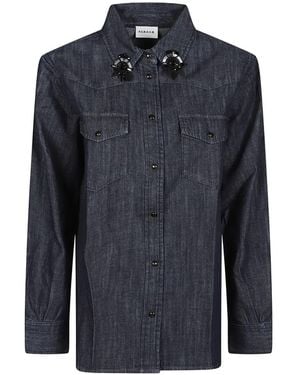 P.A.R.O.S.H. Camisa Con Detalles De Cristales - Azul