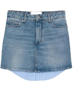 Ami Paris Cotton Mini Skirt - Blue