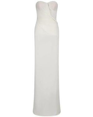 Blumarine Strapless Maxi Dress - White