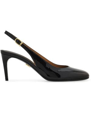 Ferragamo Slingback Court Shoes - Black
