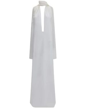 DI STAVNITSER V-Neck Maxi Dress - White