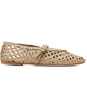 Fabio Rusconi Almond-Toe Ballet Flats - White