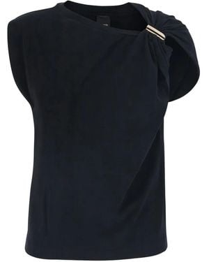 Pinko Top With Golden Detail - Black