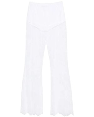 Aniye By Embroidered-Lace Straight-Leg Trousers - White