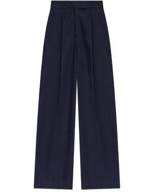 A.P.C. Veronica Pleated Cotton Trousers Clothing - Blue