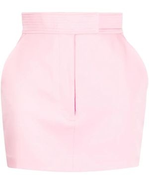 Alex Perry High-Waisted Satin-Finish Skirt - Rosa