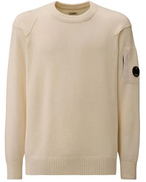 C.P. Company C. P. Company Merino Wool Blend Jumper - Natural