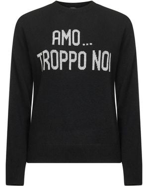 MC2 Saint Barth Jacquard Embroidery Jumper - Black