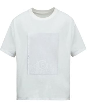 MM6 by Maison Martin Margiela Graphic-Panelled T-Shirt - White