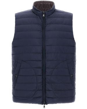 Herno Reversible Quilted Down Gilet - Blue