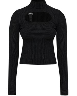 Versace Jeans Couture バックル セーター - ブラック