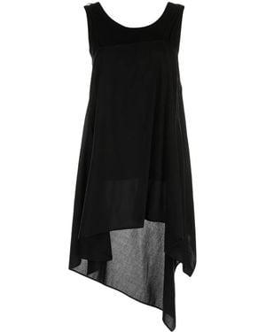 Yohji Yamamoto Top Mit U-Ausschnitt - Schwarz