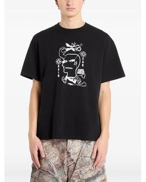 Brain Dead Earth Works Cotton T-Shirt - Black