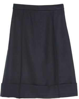 Semicouture Seam-Embellished Skirt - Blue