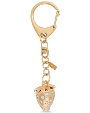 Kenneth Jay Lane Crystal-Embellished Strawberry Bag Charm - Metallic