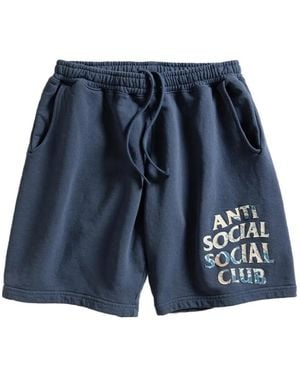 ANTI SOCIAL SOCIAL CLUB Tonkatsu: Boro Wave Shorts - Blue