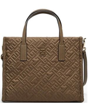 Tommy Hilfiger Mini City Monogram Tote Bag - Brown