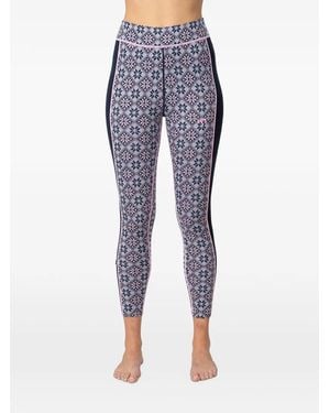 Kari Traa Pantalon Superposé Rose À Motif Fair Isle - Blue