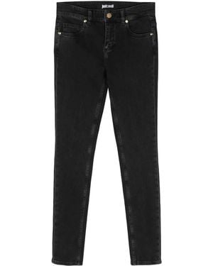 Just Cavalli Fringed Detail Skinny Jeans - Black