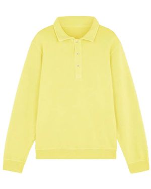 Fortela Hunting Three-Button Long-Sleeve Polo Shirt - Yellow