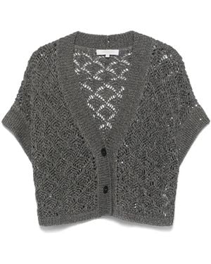 Antonelli Cardigan mit Pailletten - Grau