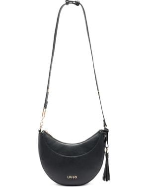 Liu Jo Medium Crescent-Shaped Tassel Satchel Bag - White