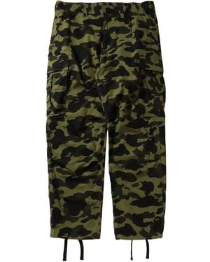 A Bathing Ape Camouflage-print Cotton Cargo Pants - Green