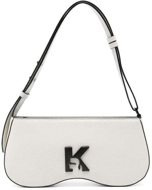 Karl Lagerfeld Logo-Plaque Shoulder Bag - Metallic