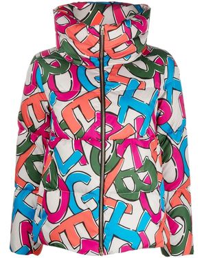 Herno Logo-Print Puffer Jacket - Red