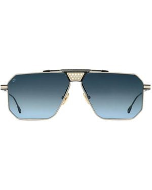 T Henri Eyewear Lunettes De Soleil À Monture Géométrique - Bleu