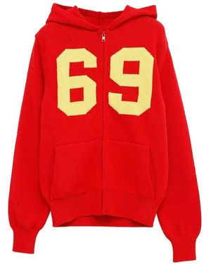 GIMAGUAS 69 Front-Zip Hoodie - Red
