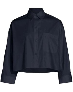 Twp Superfine pocket cropped shirt - Azul