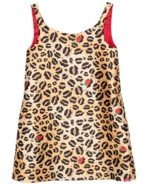 ALESSANDRO ENRIQUEZ Kleid Mit Animal-Print - Natur