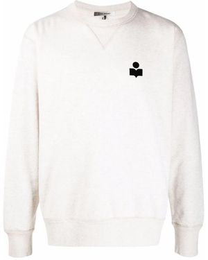 Isabel Marant Ecru Cotton-blend Sweatshirt - White