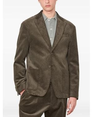 Officine Generale Michel Corduroy Single-Breasted Blazer - Brown