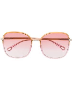 Chloé Franky Oversized Square-Frame Sunglasses - Pink