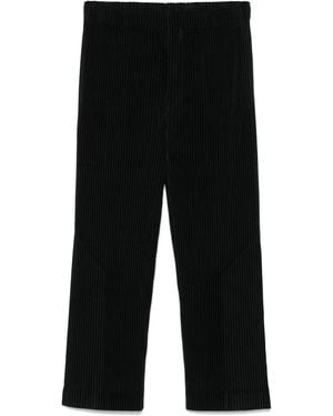 Homme Plissé Issey Miyake Pleated Wide-Leg Pants - Black