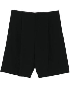 The Row Sayed Wool Bermuda Shorts - Black