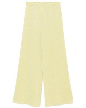 Neera Wide-Leg Palazzo Trousers - Yellow