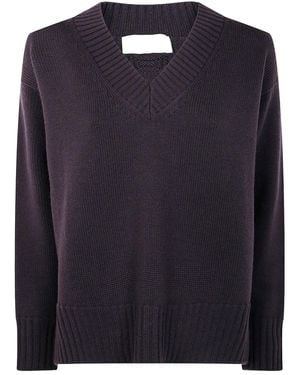 Drumohr Pullover mit V-Ausschnitt - Blau