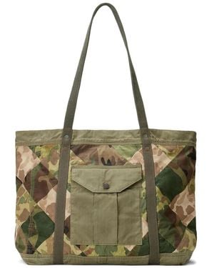 RRL Patchwork Pocket Tote Bag - Green