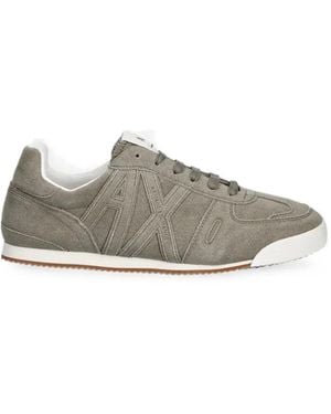 ARMANI EXCHANGE Logo-Appliqué Sneakers - Gray