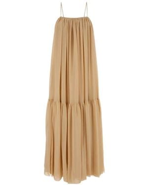 Chloé Skin Silk Long Dress - Natural