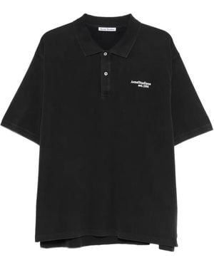 Acne Studios Polo con logo - Negro