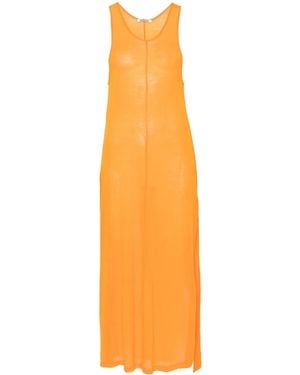 AURALEE Semi-Doorzichtige Maxi-Jurk - Oranje