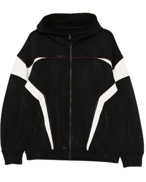 CROQUIS Dirty-Wash Designed Hoodie - Black