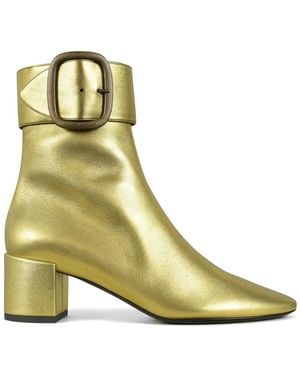 Saint Laurent Joplin Stiefel Mit Schnallenriemen - Grün